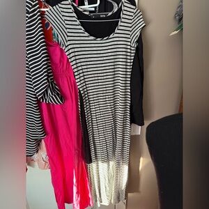 Striped Slotted Dress